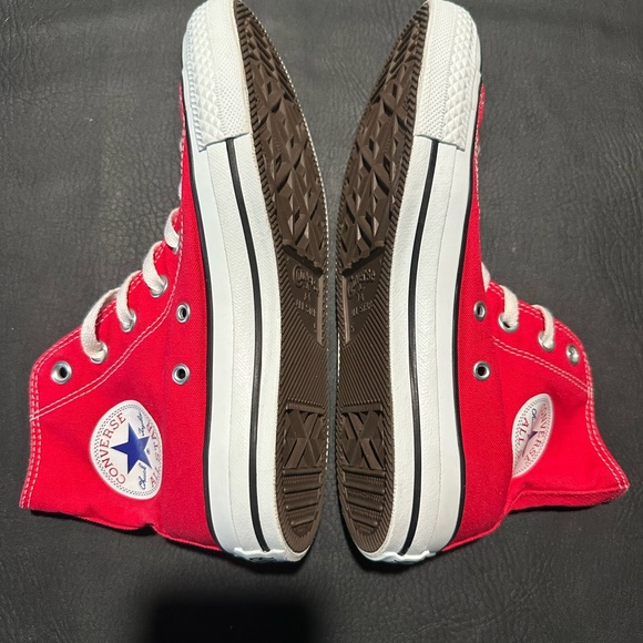 Converse Men's red, White, and Brown Sneakers - Picture 3 of 5